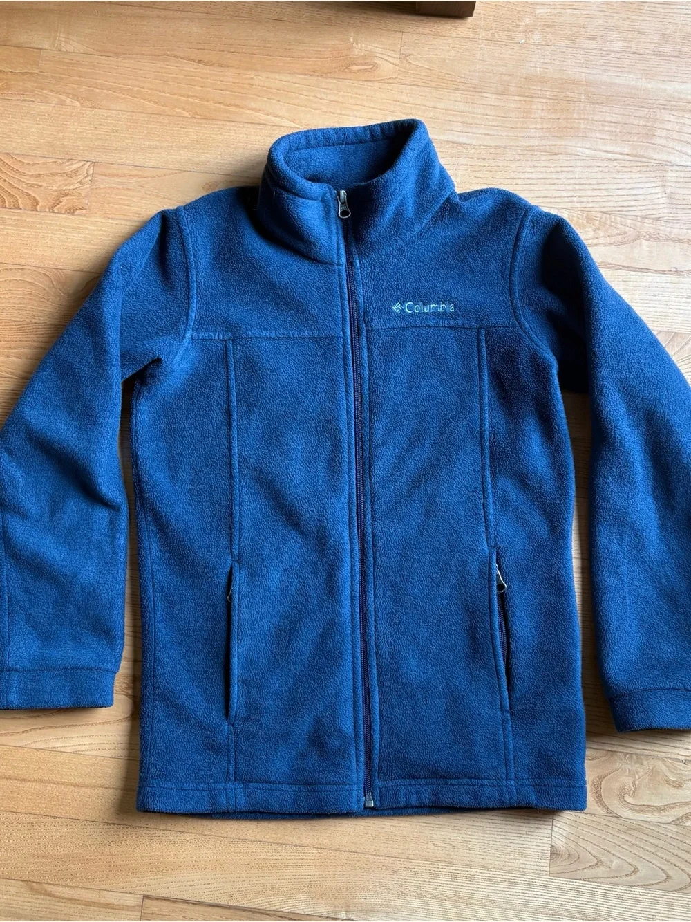 Columbia Youth fleece Jacket Lot 3 full zip Blue Orange Camouflage Medium 10/12